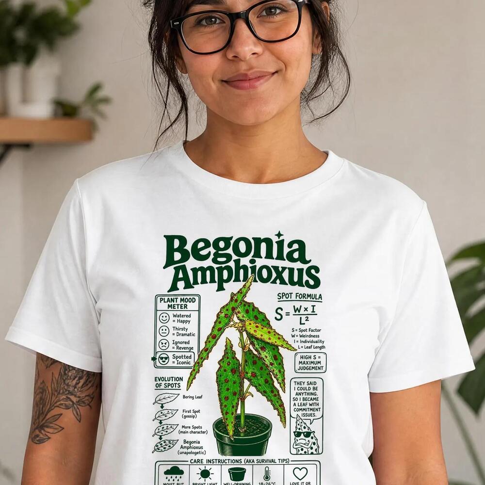 Funny Begonia Amphioxus Shirt Retro House Plants Gift